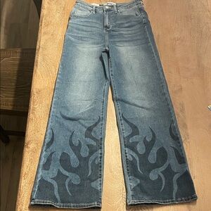 NWT Y2K Style PTCL Ethikal Brand Flame Print Jeans